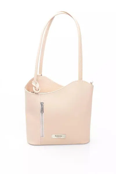 Shop Baldinini Trend Chic Pink Leather Backpack For Sophisticated Style