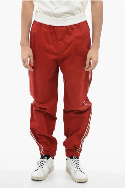 Shop Gucci Cotton Drill Military Trousers With Buckles