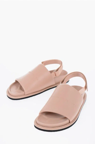 Shop Stella Mccartney Vegan Leather Logoed Sandals