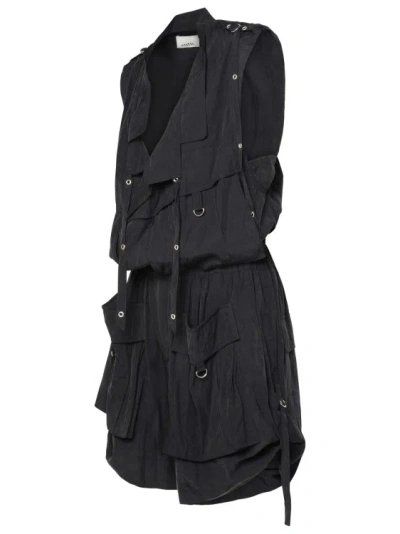 Shop Isabel Marant Hanelor' One-piece Jumpsuit In Black Lyocell Blend
