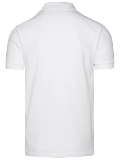 Shop Comme Des Garçons White Cotton Polo Shirt
