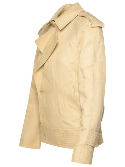 Shop Burberry Beige Paper-fibre Blend Jacket In Neutrals