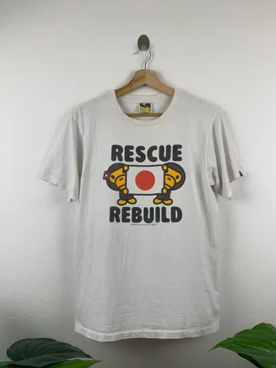 Pre-owned Bape “recue Rebuild” White T-shirt