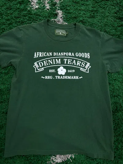 Pre-owned Denim Tears T Shirt Green Medium