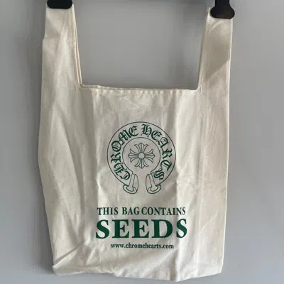 Pre-owned Chrome Hearts 2013  Seeds Canvas Small Tote Bag In White
