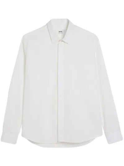 Shop Ami Alexandre Mattiussi White Ami De Coeur Poplin Shirt