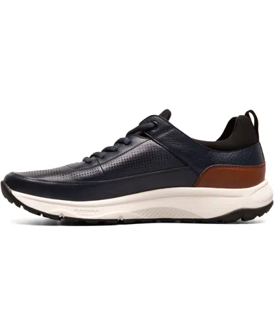 Shop Florsheim Men's Satellite Perforated Toe Leather Lace-up Sneaker In Navy