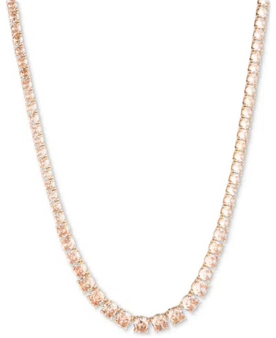 Shop Marchesa Gold-tone Champagne Stone Collar Necklace, 16" + 3" Extender