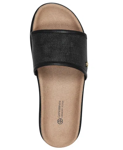 Shop Giani Bernini Women's Joannn Slip-on Wedge Sandals, Created For Macy's In Cognac Raffia