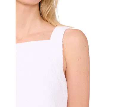 Shop Cece Women's Sleeveless Tweed Tank In Ultra White