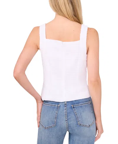 Shop Cece Women's Sleeveless Tweed Tank In Ultra White