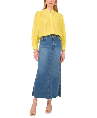 Shop Vince Camuto Women's Raglan Sleeve Top In Bright Lemon