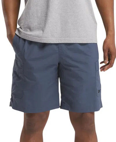 Shop Reebok Men's Classics Uniform Regular-fit 9" Cargo Shorts In East Coast Blue Grey