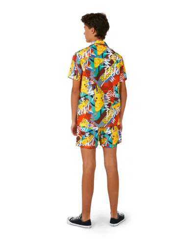 Shop Opposuits Big Boys 2 Pc Summer Pikachu Shirt And Shorts Set In Miscellaneous