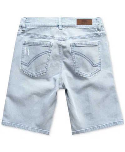 Shop Ring Of Fire Big Storm Riot Slim-fit Stretch Denim Shorts With Rips In Mineral