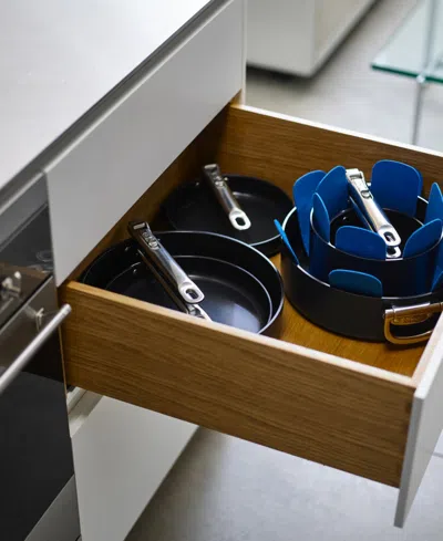 Joseph Joseph Space Ceramic Nonstick 7-pc. Saucepan Set In Dark Blue