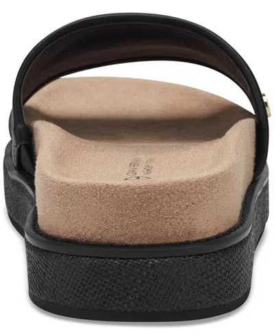 Shop Giani Bernini Women's Joannn Memory Foam Slip On Wedge Sandals, Created For Macy's In Black Raffia