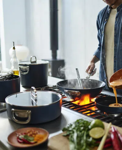 Joseph Joseph Space Ceramic Nonstick 5-qt. Shallow Casserole In Dark Blue