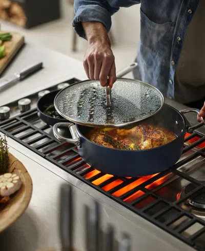 Joseph Joseph Space Ceramic Nonstick 5-qt. Shallow Casserole In Dark Blue