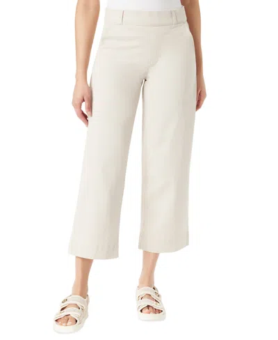 Shop Gloria Vanderbilt Women's Shape-effect Wide-leg Cropped Pants In Stonewood