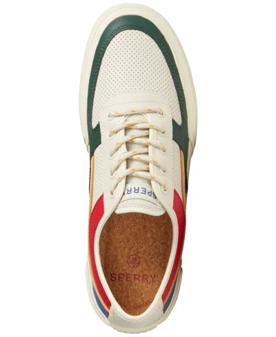 Shop Sperry Men's Seacycled Soletide Colorblocked Lace-up Sneakers In Cream