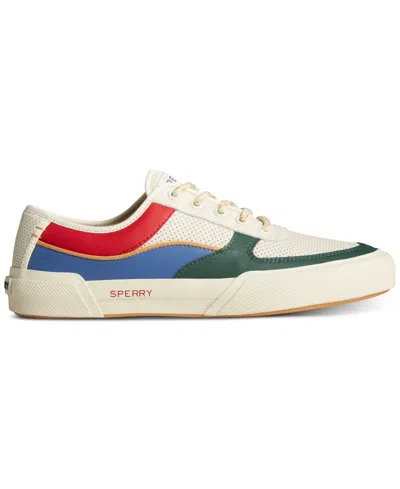 Shop Sperry Men's Seacycled Soletide Colorblocked Lace-up Sneakers In Cream