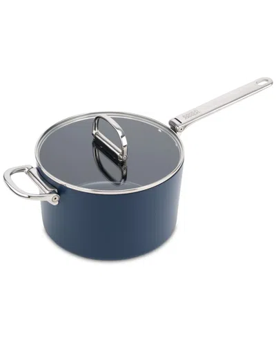 Joseph Joseph Space Ceramic Nonstick 5.4.qt. Saucepan In Dark Blue
