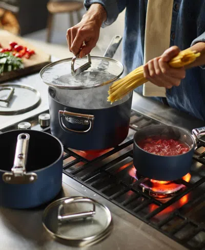 Joseph Joseph Space Ceramic Nonstick 5.4.qt. Saucepan In Dark Blue
