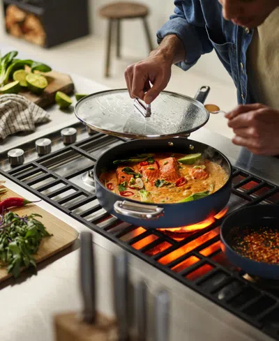 Joseph Joseph Space 10 Piece Ceramic Nonstick Cookware Set In Dark Blue