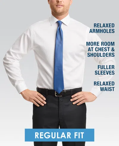 Van Heusen Men's Big & Tall Classic/regular Fit Wrinkle Free Poplin Solid Dress Shirt In Flame