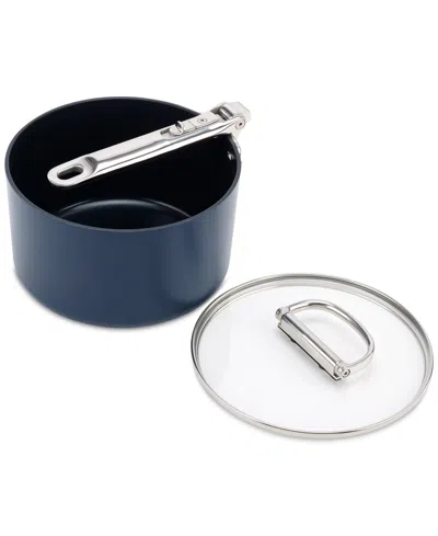 Joseph Joseph Space Ceramic Nonstick 2.9-qt. Saucepan In Dark Blue