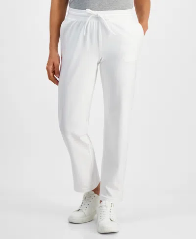 Style & Co Petite Mid-rise Pull-on Pants, Petite & Petite Short, Created For Macy's In Bright White