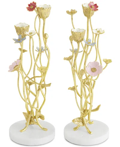 Shop Michael Aram Wildflowers Candle Holders, Set Of 2 In No Color