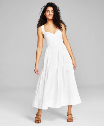 Shop And Now This Women's Sweetheart-neck Maxi Dress, Created For Macy's In White