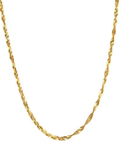 Shop Macy's Polished Twist Link 18" Chain Necklace In 14k Gold