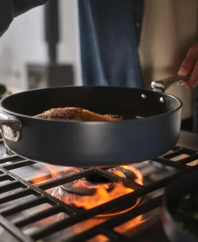 Shop Joseph Joseph Space Ceramic Nonstick 3.8-qt. Saute Pan In Dark Blue