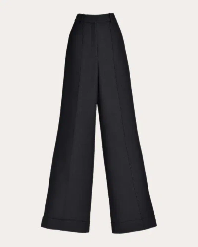 Shop Adam Lippes Women's Silk Wool Deeda Pants In Black