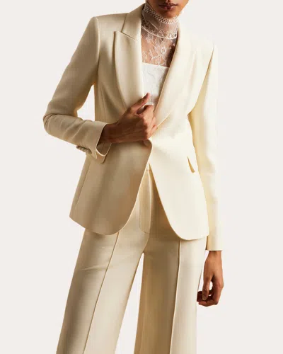 Shop Adam Lippes Women's Silk Wool Blazer In White