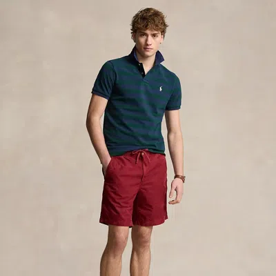 Shop Ralph Lauren 8-inch Polo Prepster Oxford Short In Red Carpet