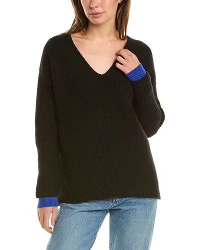 Shop Askk Ny Chunky V-neck Sweater In Black