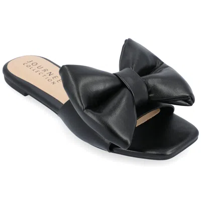 Journee Collection Tru Comfort Foam Fayre Bow Flat In Black