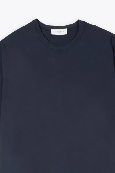 Shop Piacenza Cashmere T-shirt Dark Blue Lightweight Cotton T-shirt In Blu Scuro