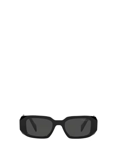 Shop Prada Pr 17wsf Black Sunglasses