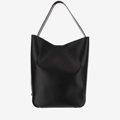 Shop Armarium 7days Leather Shoulder Bag In Black