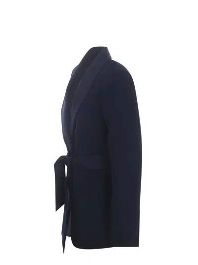 Shop Manuel Ritz Tuxedo Jacket  Made Of Never Satin In Blu