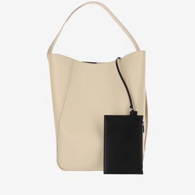 Shop Armarium 7days Leather Shoulder Bag In Ivory