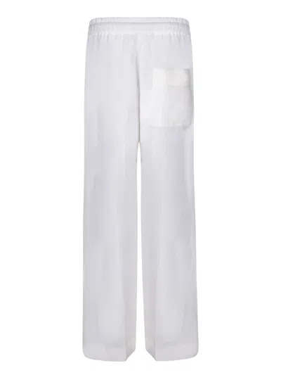 Shop Paul Smith Wide-fit Cream Trousers In White