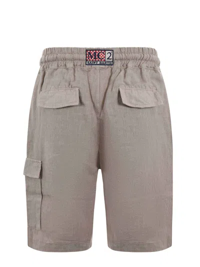 Shop Mc2 Saint Barth Linen Shorts In Beige