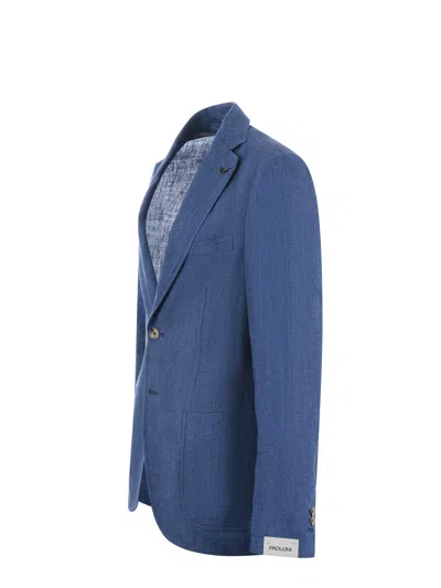Shop Paoloni Jacket In Blu