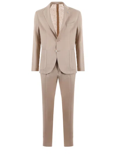 Shop Manuel Ritz Suit In Beige